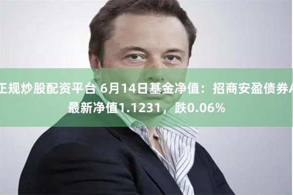 正规炒股配资平台 6月14日基金净值：招商安盈债券A最新净值1.1231，跌0.06%