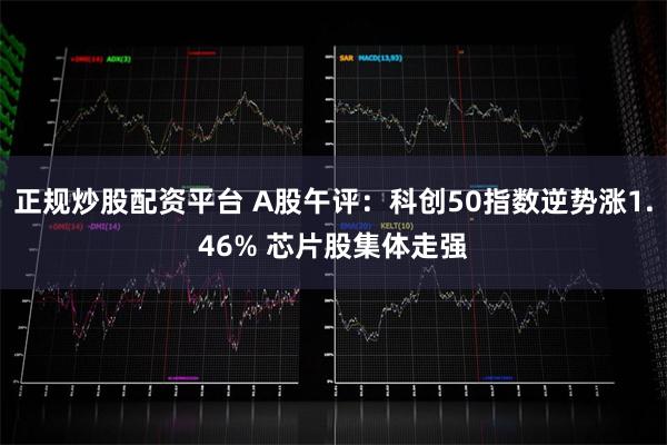 正规炒股配资平台 A股午评：科创50指数逆势涨1.46% 芯片股集体走强